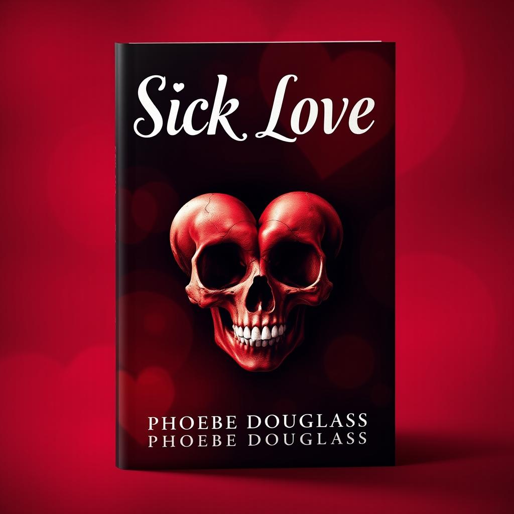 An artistic and intriguing book cover featuring a heart-shaped skull design prominently in the center