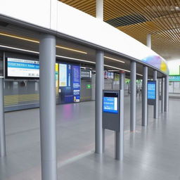 An innovative and modern bus station equipped with smart electronic features