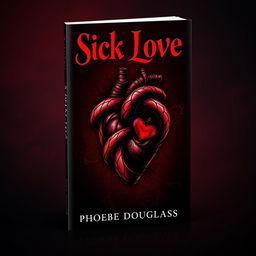 An eye-catching book cover featuring a twisted heart design prominently in the center, symbolizing a complex and dark interpretation of love