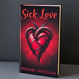 An eye-catching book cover featuring a twisted heart design prominently in the center, symbolizing a complex and dark interpretation of love