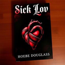 An eye-catching book cover featuring a twisted heart design prominently in the center, symbolizing a complex and dark interpretation of love