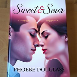 A captivating book cover featuring a man and a woman positioned head to head in the center, both with their eyes gently closed, suggestive of an intimate moment or deep connection