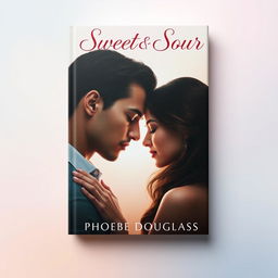 A captivating book cover featuring a man and a woman positioned head to head in the center, both with their eyes gently closed, suggestive of an intimate moment or deep connection