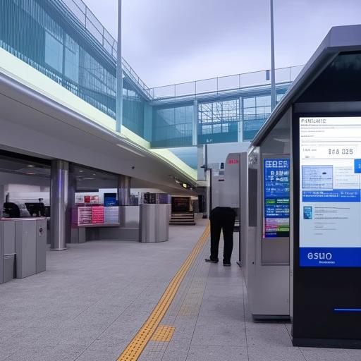 An innovative and modern bus station equipped with smart electronic features