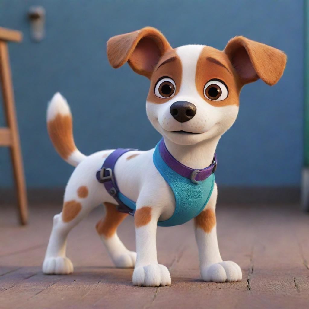 A Pixar-style dog, with vibrant colors and detailed animation.