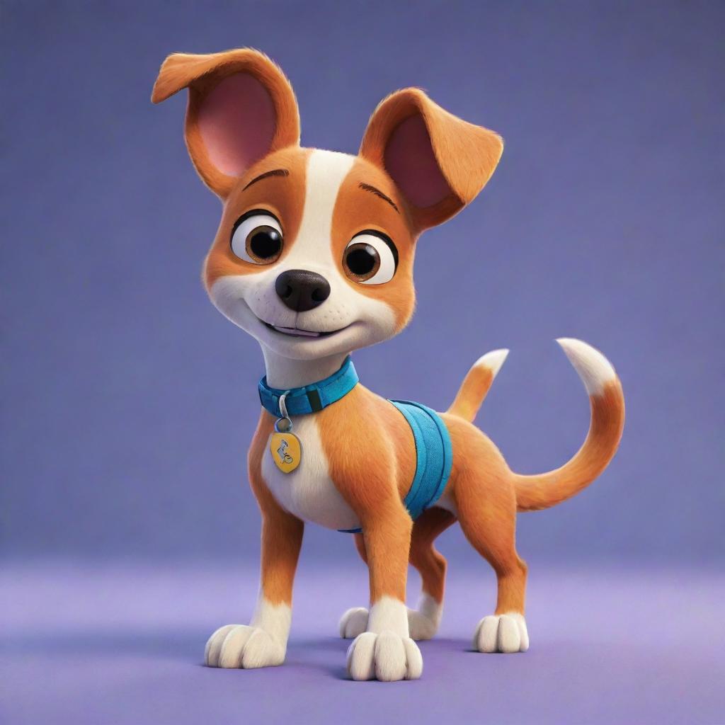 A Pixar-style dog, with vibrant colors and detailed animation.