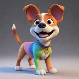 A Pixar-style dog, with vibrant colors and detailed animation.