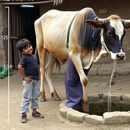 A 9-year-old boy with black hair, measuring 1