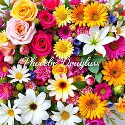 A captivating profile picture featuring a lush arrangement of colorful flowers, such as vibrant roses, cheerful daisies, and delicate lilies, all intertwined in a harmonious design