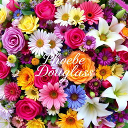 A captivating profile picture featuring a lush arrangement of colorful flowers, such as vibrant roses, cheerful daisies, and delicate lilies, all intertwined in a harmonious design