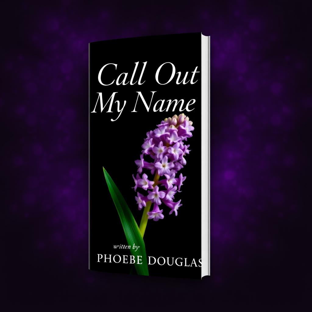 A striking book cover design featuring a beautiful hyacinth flower prominently placed in the center