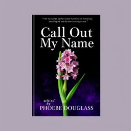 A striking book cover design featuring a beautiful hyacinth flower prominently placed in the center