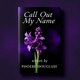 A stunning book cover design featuring a vivid purple hyacinth flower elegantly situated in the center