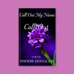 A stunning book cover design featuring a vivid purple hyacinth flower elegantly situated in the center