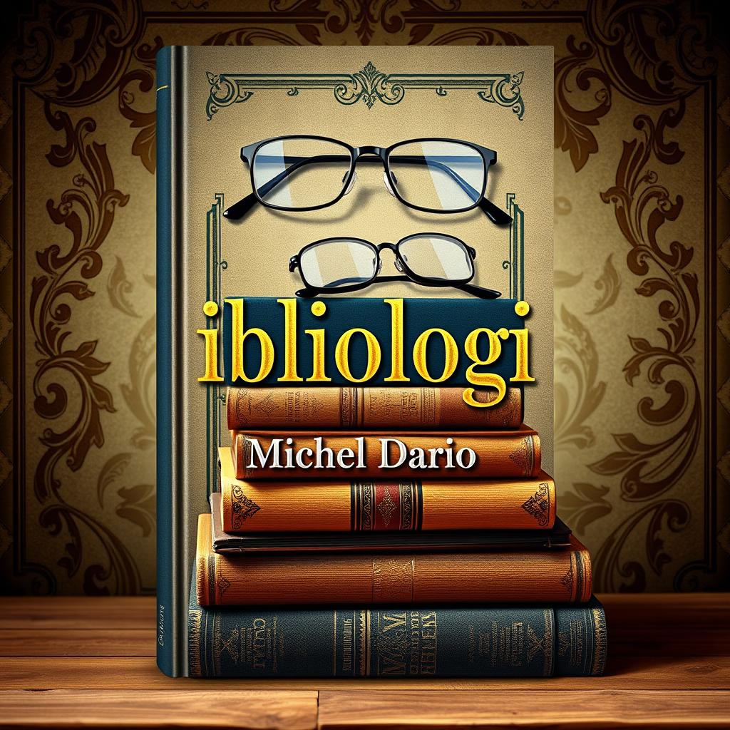 A captivating e-book cover design for 'Bibliologia' by Michel Dario