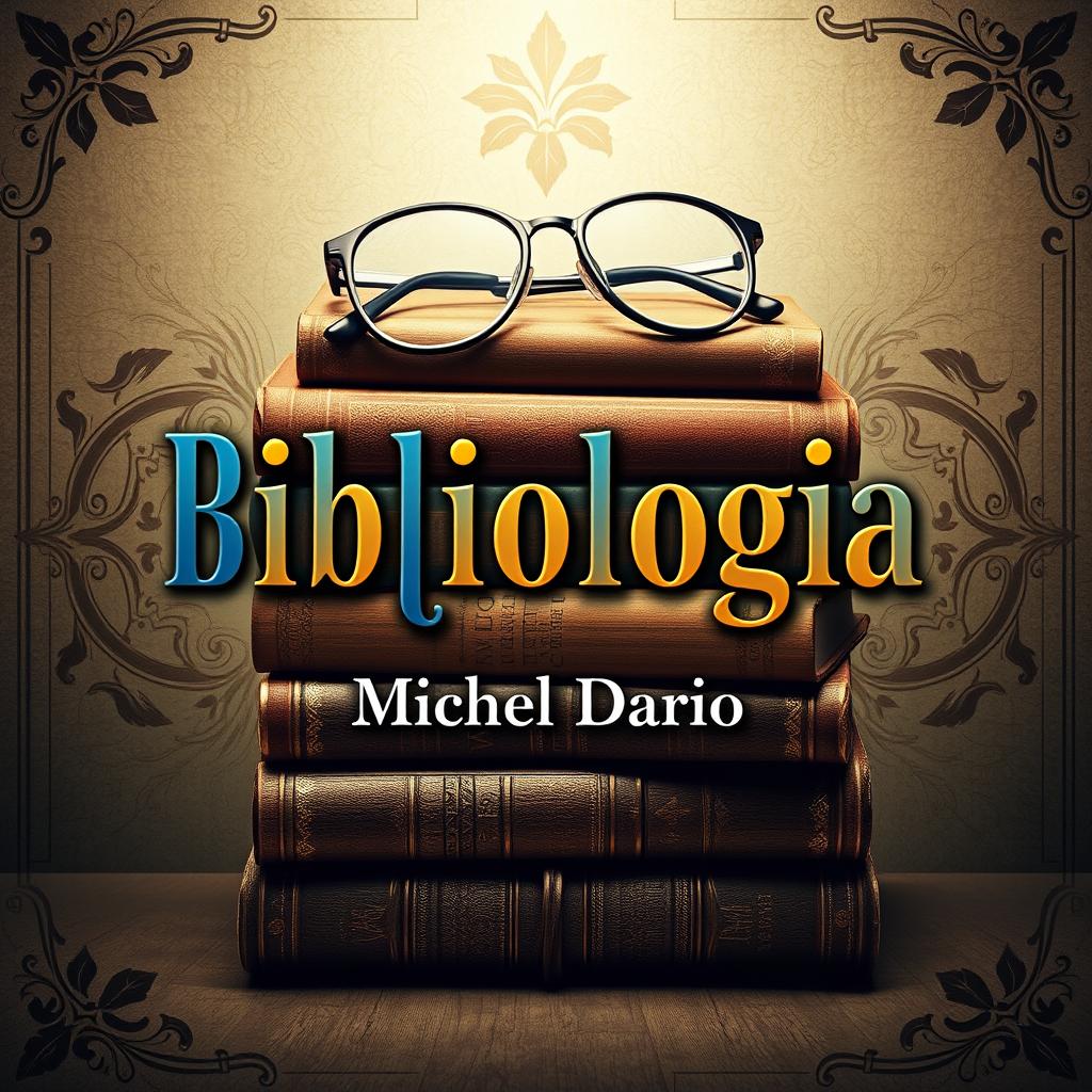 A captivating e-book cover design for 'Bibliologia' by Michel Dario