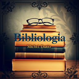 A captivating e-book cover design for 'Bibliologia' by Michel Dario