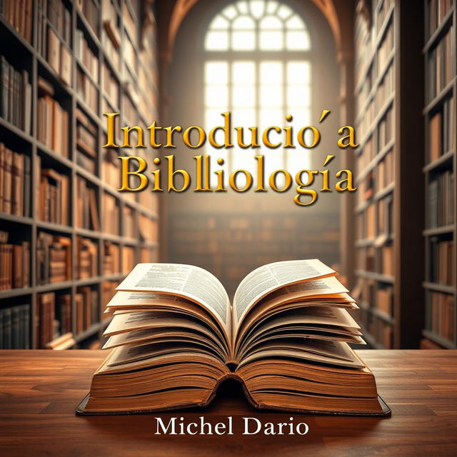 A captivating e-book cover design for 'Introdução à Bibliologia' by Michel Dario