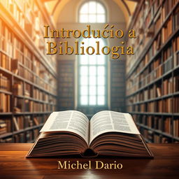 A captivating e-book cover design for 'Introdução à Bibliologia' by Michel Dario