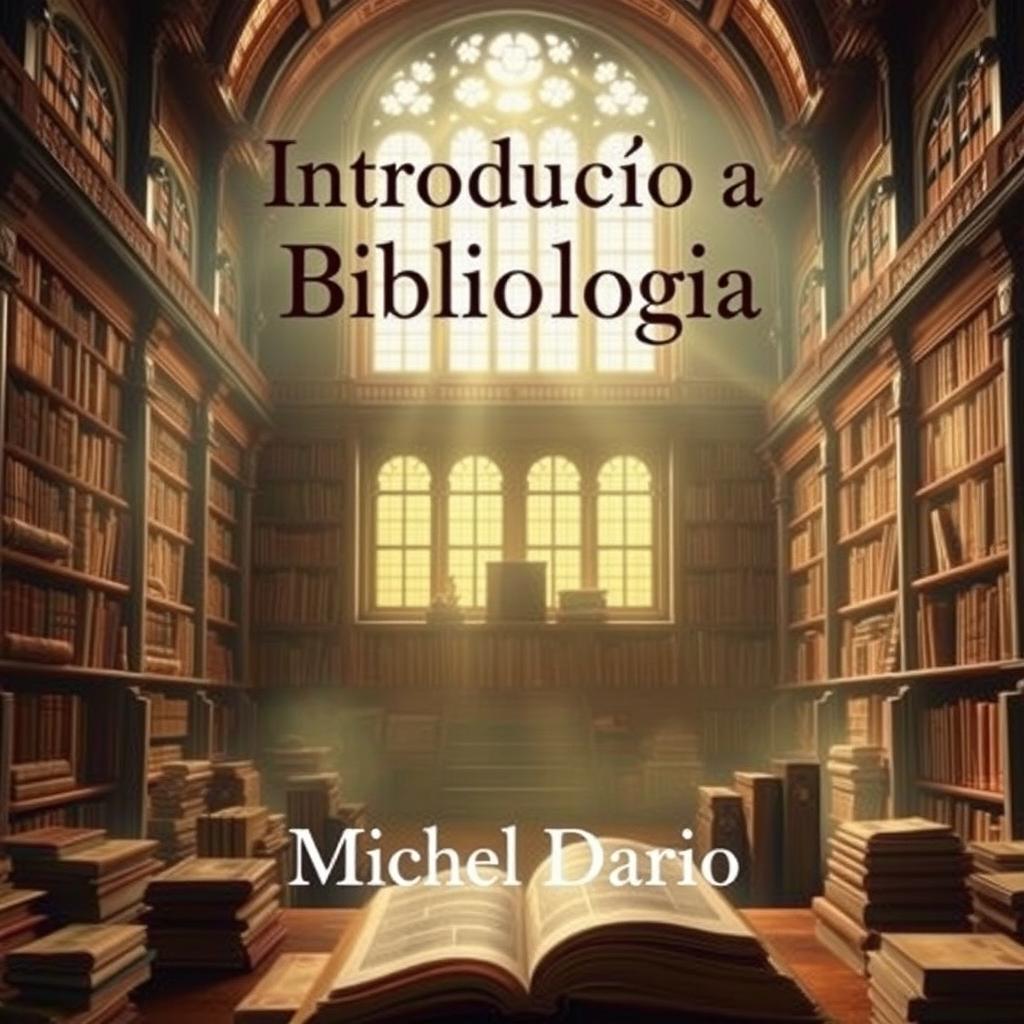 A captivating eBook cover featuring the title 'Introdução a Bibliologia' prominently displayed at the top in a bold, elegant font