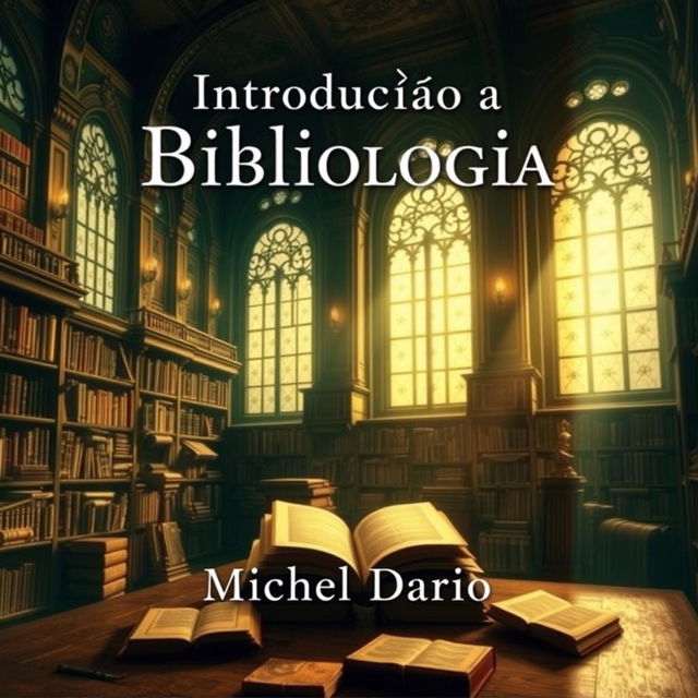 A captivating eBook cover featuring the title 'Introdução a Bibliologia' prominently displayed at the top in a bold, elegant font