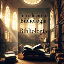 A captivating eBook cover featuring the title 'Introdução a Bibliologia' prominently displayed at the top in a bold, elegant font