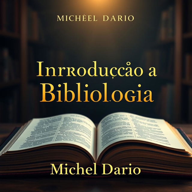 A captivating eBook cover for 'Introdução a Bibliologia', featuring the name 'Michel Dario' prominently