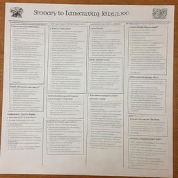 Create a visually engaging and creative graphic organizer that vividly illustrates the significance of various literary approaches.