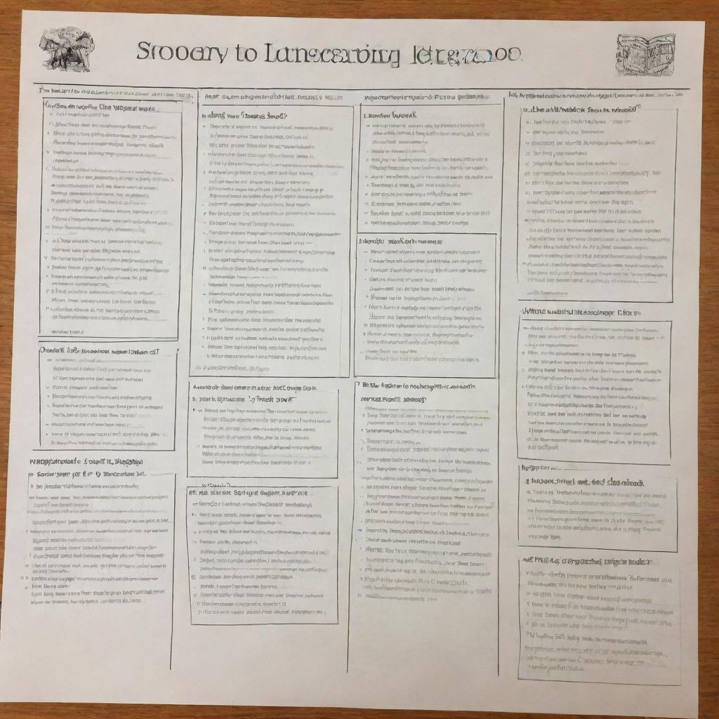 Create a visually engaging and creative graphic organizer that vividly illustrates the significance of various literary approaches.