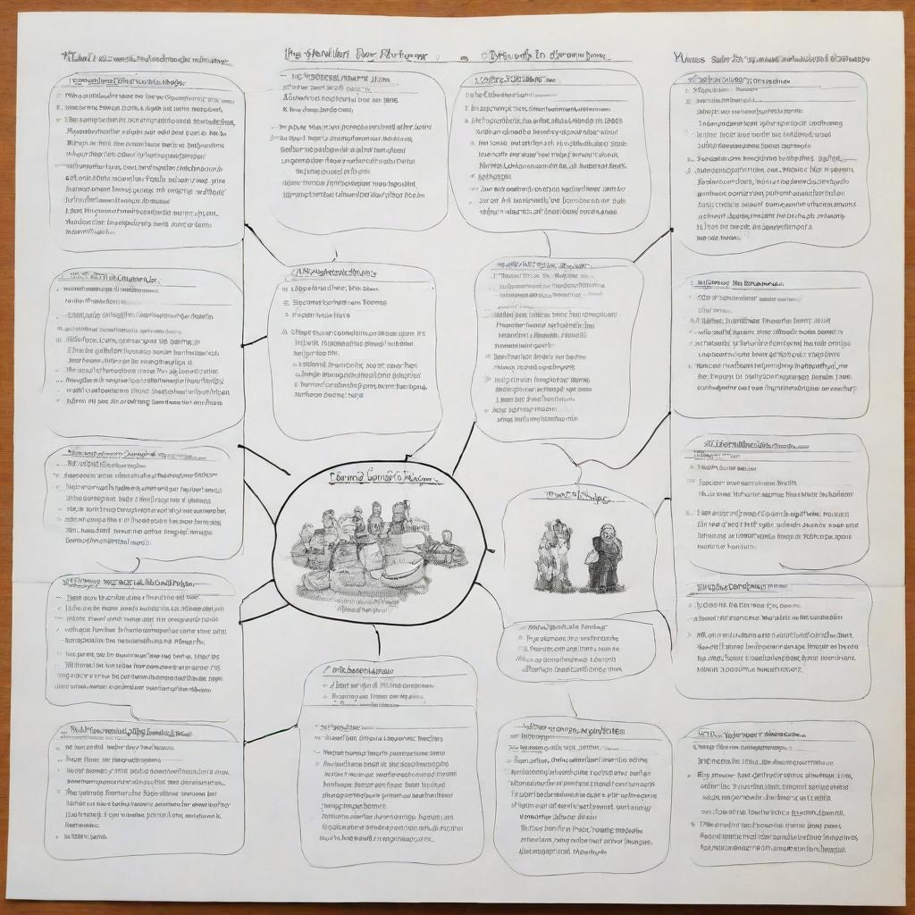 Create a visually engaging and creative graphic organizer that vividly illustrates the significance of various literary approaches.