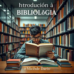 Capa de e-book com o título 'Introdução à Bibliologia' e o nome 'Michel Dario'