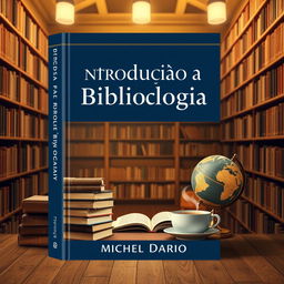 E-book cover design for a book titled 'Introdução à Bibliologia' with the author's name 'Michel Dario' prominently displayed