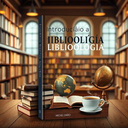 E-book cover design for a book titled 'Introdução à Bibliologia' with the author's name 'Michel Dario' prominently displayed