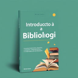 Um e-book digital abrangente sobre "Introdução à Bibliologia" com o título "Michel Dario", apresentando conceitos fundamentais de bibliologia, categorização de livros, bibliotecas e a importância da bibliografia