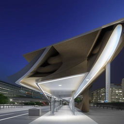 An extraordinary, futuristic bus station that surpasses conventional ideas