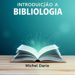 E-book cover design for 'Introdução à Bibliologia' by Michel Dario, featuring a modern and professional aesthetic