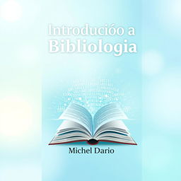 E-book cover design for 'Introdução à Bibliologia' by Michel Dario, featuring a modern and professional aesthetic