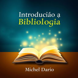 Design an e-book cover for a book titled "Introdução à Bibliologia" by Michel Dario