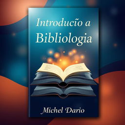 Design an e-book cover for a book titled "Introdução à Bibliologia" by Michel Dario