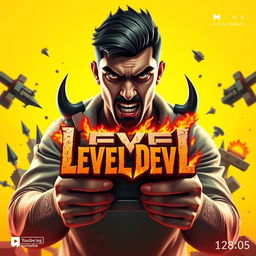 A striking YouTube thumbnail for a game called 'Level Devil', emphasizing its challenging gameplay