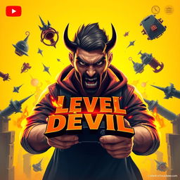 A striking YouTube thumbnail for a game called 'Level Devil', emphasizing its challenging gameplay