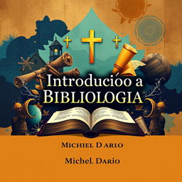 An artistic and engaging cover for an e-book titled 'Introdução a Bibliologia' by Michel Dario