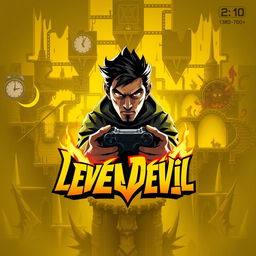 A visually striking YouTube thumbnail for a challenging game titled 'Level Devil'