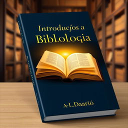 An elegant e-book cover design for 'Introdução a Bibliologia' by Michel Dario