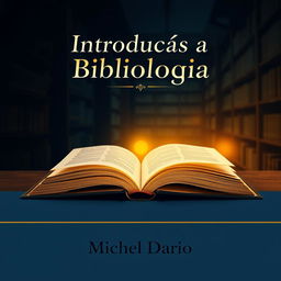 An elegant e-book cover design for 'Introdução a Bibliologia' by Michel Dario