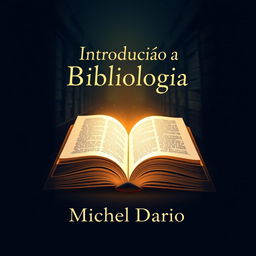 An elegant e-book cover design for 'Introdução a Bibliologia' by Michel Dario