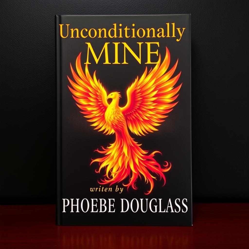 A striking book cover featuring a majestic phoenix rising amidst a dramatic black and orange background, symbolizing rebirth and strength