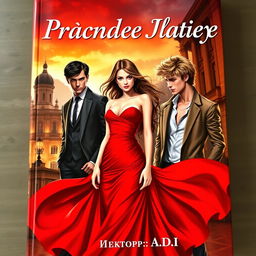 A striking book cover illustrating a beautiful girl in a flowing red dress, exuding confidence and allure