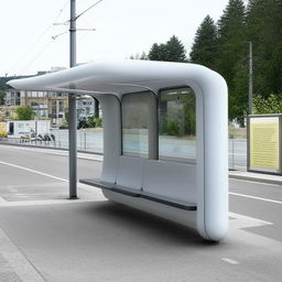 A futuristic and extraordinary bus stop that transcends traditional ideas