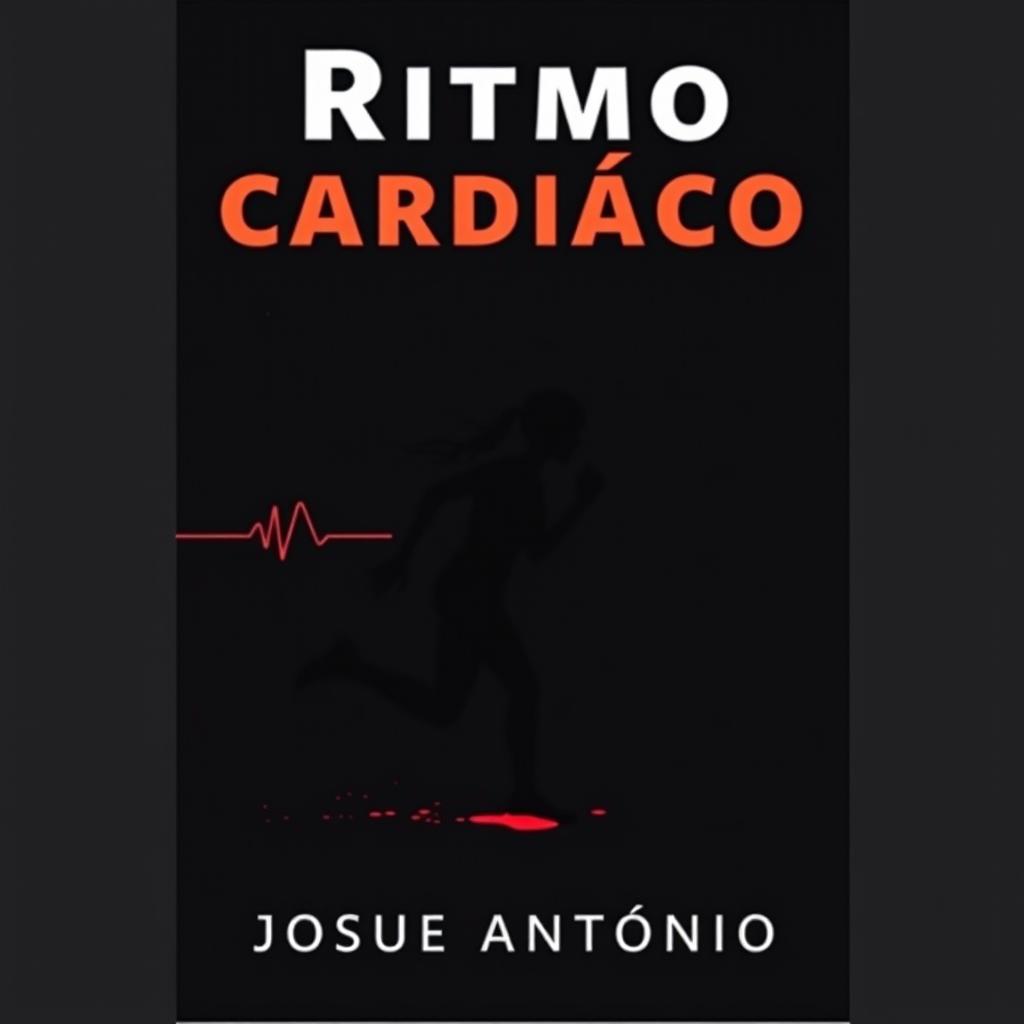 A simple and dark cover for the psychological thriller titled "Ritmo Cardíaco"